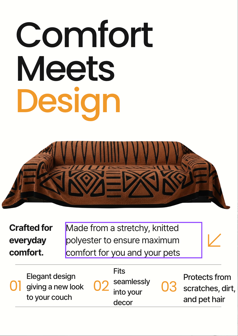 Bohemian Style Sofa Cover