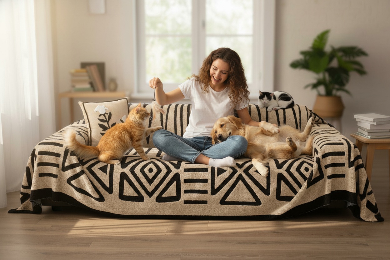 Bohemian Style Sofa Cover